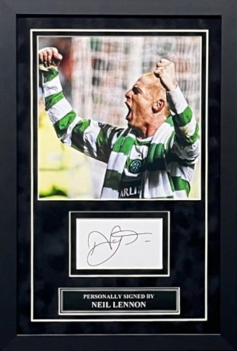 Neil Lennon Signed And Framed Celtic Fc Display Certificate of Authenticity