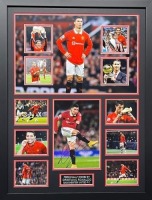 Cristiano Ronaldo Signed And Framed Manchester United Display Certificate of Authenticity