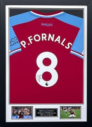 Pablo Fornals Signed And Framed West Ham United Shirt Certificate of Authenticity