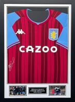 Steven Gerrard Signed And Framed Aston Villa Shirt Certificate of Authenticity