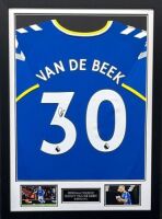 Donny Van De Beek Signed And Framed Everton Shirt Certificate of Authenticity