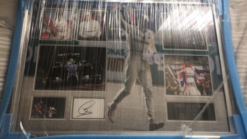 Lewis Hamilton Signed And Framed Formula One Display Coa