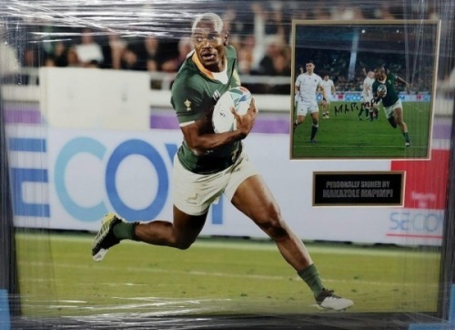 Makazole Mapimpi Signed And Framed South Africa World Cup 2019 Display Coa