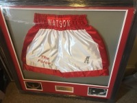 Michael Watson Signed And Framed Shorts Coa