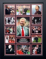 Alex Ferguson Signed And Frmed Manchester United Display Coa