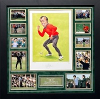 Seve Ballesteros Signed And Framed Golf Display Coa