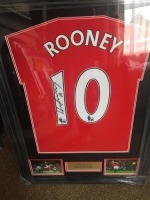 Wayne Rooney Signed And Framed Manchester United Shirt Coa