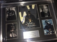 David Prowse And James Earl Jones Dual Signed And Framed Star Wars Display Coa
