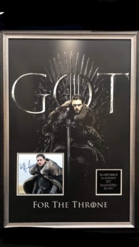 Kit Harrington Signed And Framed A Game Of Thrones Display Coa