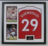 Matteo Guendouzi Signed And Framed Arsenal Fc Shirt Coa