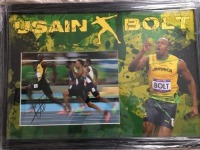 Usain Bold Signed And Framed Display Coa
