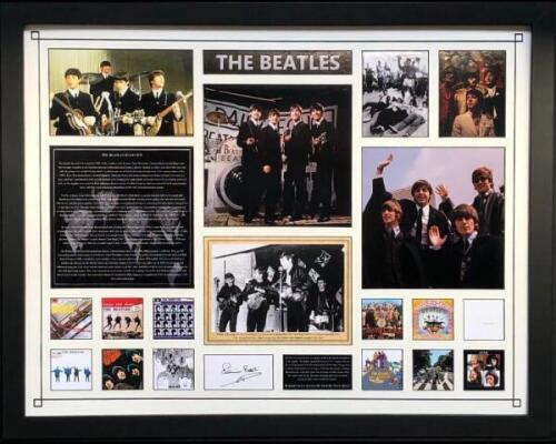 Pete Best Signed And Framed Beatles Display Coa