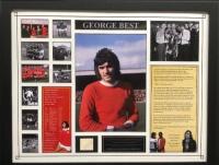 George Best Signed And Framed Manhcester United Display Coa