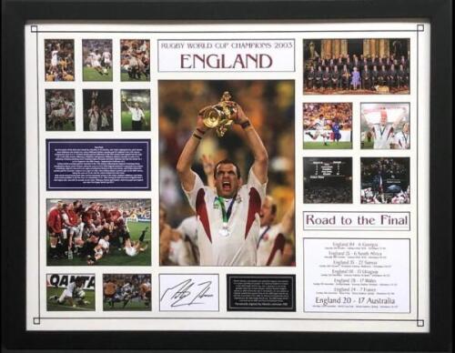 Martin Johnston Signed And Framed England World Cup 2003 Display Coa