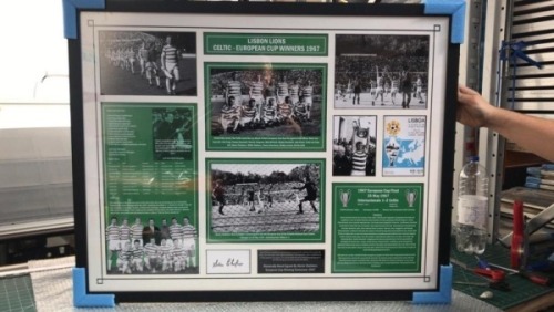 Steve Chalmers Signed And Framed Lisbon Lions Display Coa