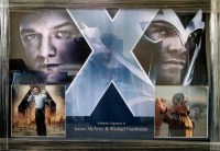 James Mcavoy And Michael Fassbender Signed And Framed Display Coa