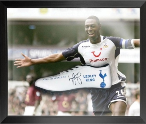 Ledley King Signed And Framed Boot In A Tottenham Hotspur Display Coa