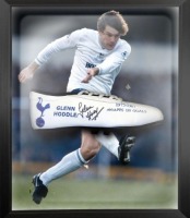 Glenn Hoddle Signed And Framed Boot In A Tottenham Hotspure Display Coa