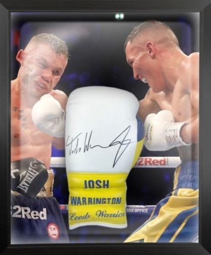 Josh Warrington Signed And Framed Boot Coa