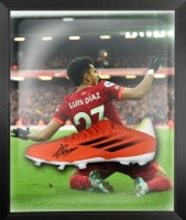 Luis Diaz Signed And Framed Boot In A Liverpool Display Coa