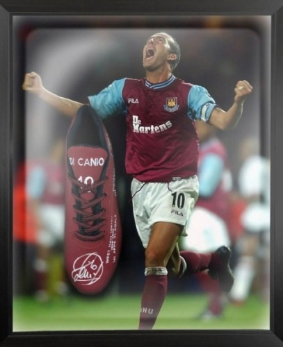 Paolo Di Canio Signed And Framed Boot In A West Ham United Display Coa