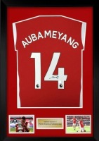 Pierre Emrick Aubameyang Signed And Framed Arsenal Fc Shirt Coa