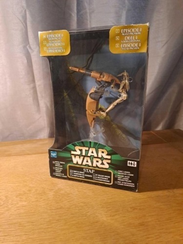 Star Wars Episode 1 Sneak Preview Stap And Battle Droid, Star Wars Episode 1 Sneak Preview, 1 Vehicle And Battle Droid. Hasbro #84069