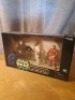 Star Wars The Power Of The Force Cantina Aliens Labria, Nabrun Leids, Takeel, Star Wars The Power Of The Force Cantina Aliens Labria, Naburn Leids, Takeel. Mos Eisley Set 3 Mini Figures And Weapons Included. Hasbro #84059 - 14