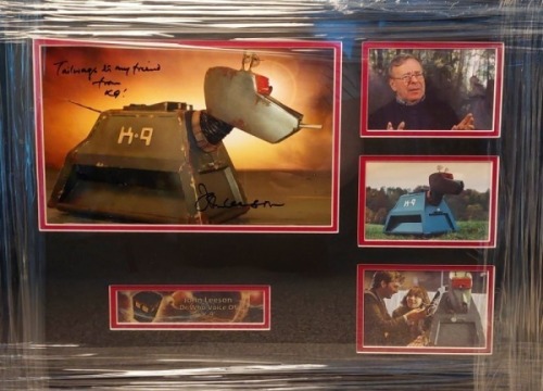 John Leeson Signed And Framed K9 Dr Who Display Certificate of Aucthenticity
