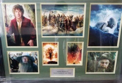 Martin Freeman And Andi Serks Signed And Framed The Hobbit Display Coa