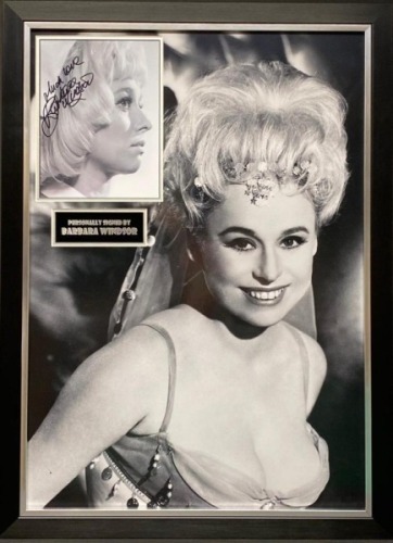 Dame Barbara Windsor Signed And Framed Display Coa