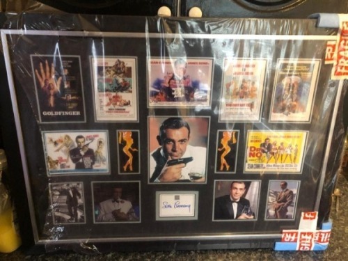 Sean Connery Signed And Framed James Bond 007 Display Coa
