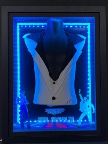 John Travolta Signed And 3D Framed Waistcoat With Led Lights