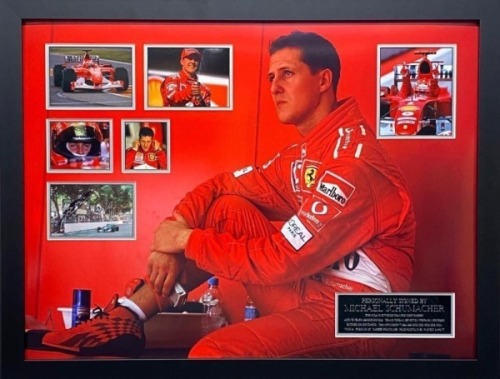 Michael Schumacher Signed And Framed Formula 1 Display Certificate of Aucthenticity