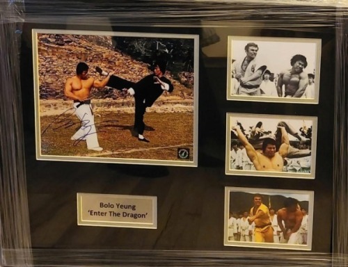 Bolo Yeung Signed And Framed Display Certificate of Aucthenticity