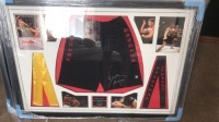 Bolo Yeung And Jean-Claude Van Damme Dual Signed And Framed Bloodsport Shorrts Certificate of Aucthenticity