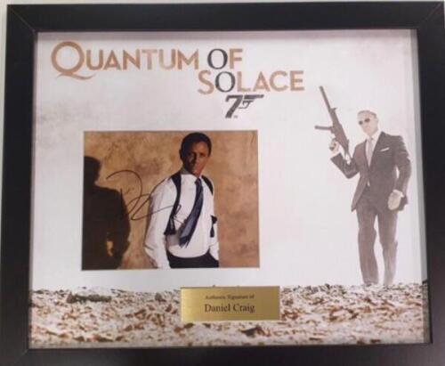 Daniel Craig Signed And Framed James Bond 007 Display Certificate of Aucthenticity