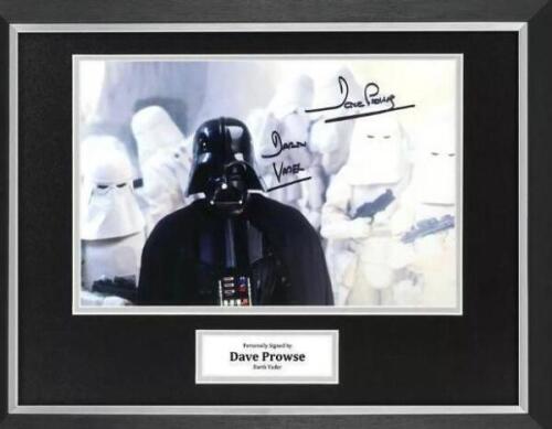 David Prowse Signed And Framed Star Wars Display Certificate of Aucthenticity