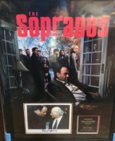Burt Young Signed And Framed The Sopranos Display Certificate of Aucthenticity