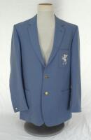 Ian Botham. Somerset 1st XI light blue blazer worn by Ian Botham during his playing career with the club. The ‘Centaur’ blazer by ‘Citizen Kane Menswear’ with white Somerset dragon with red tongue emblem embroidered to breast pocket. To an inside pocket i
