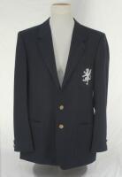 Ian Botham. Somerset navy blue blazer worn by Ian Botham during his playing career with the club. The blazer by ‘Van Heusen of Saville Row’ with embroidered white Somerset dragon with red tongue emblem applied to blazer breast pocket. Very good condition