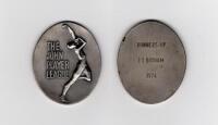 Ian Botham. John Player League 1974. Original silver metal Runners-Up medal awarded to Botham playing for Somerset who finished in second position to Leicestershire in the 1974 competition by two points. 1.75”x2”. In official presentation case. G/VG.