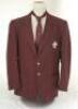 Ian Botham. Queensland 1st XI maroon blazer and tie worn by Ian Botham during the 1987/88 season in which he played with the club. The blazer by George Symons of Brisbane with embroidered &lsquo;Q.C.A.&rsquo; emblem to breast pocket. Very good condition.