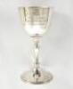 Ian Botham. &lsquo;Worcestershire C.C.C. County Champions 1988&rsquo;. Silver plated goblet, being a replica of the trophy, presented to Botham for being a member of the Worcestershire team who won the County Championship in 1988. Engraved to face &lsquo;&rsquo;1988. Worcestersh
