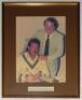 Ian Botham. Worcestershire C.C.C. Four framed and glazed photographs and prints from Botham’s personal collection relating to Botham and Worcestershire C.C.C. including a large colour photograph of Botham signing his contract to play for Worcestershire in