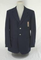 Ian Botham. England home navy blue Test blazer issued to and worn by Ian Botham during his England Test career. The blazer with raised emblem of the three lions and crown of England to breast pocket. The blazer by Simpson of Piccadilly. Very good conditio