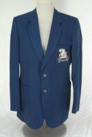 Ian Botham. M.C.C./ England tour blazer issued to and worn by Ian Botham for the 1981 tour to the West Indies. The navy blue blazer by Burton of Leeds with embroidered M.C.C. touring emblem of St George & Dragon and scroll beneath with tour details ‘West 