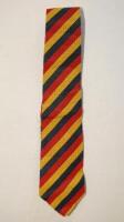 Ian Botham. M.C.C. touring tie. Official silk tie in M.C.C. colours of red, black and gold issued to and worn by Botham during his playing career. Series unknown. Very good condition.