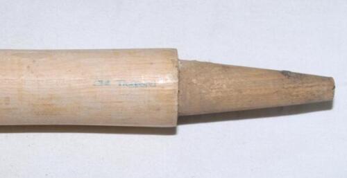 Ian Botham 1981. Original cricket stump from the fifth Test match, England v Australia played at Old Trafford on the 13th-17th August 1981. The stump was taken as souvenir after the match by Botham and has been marked in ink ‘Old Trafford’ to the base of 