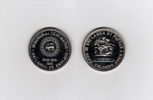 Ian Botham. Sri Lanka v England, First Ever Test Match 17th- 22nd February 1982. Silver medal presented to Ian Botham as a member of the England team. The medal with Sri Lanka emblem to face with details, ‘Inaugural Test Match. Sri Lanka vs England, 17-22